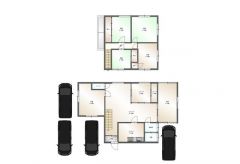 6LDK,土地面積206.86㎡、建物面積135㎡