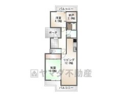 専用面積66.56㎡、バルコニー面積8.00㎡、2LDK