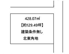 土地面積428.07㎡、坪数129.49坪