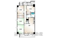 4LDK、専有面積 81.83㎡、バルコニー	南向11.70㎡