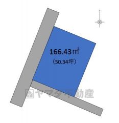 土地価格1300万円、土地面積166.43m2 
