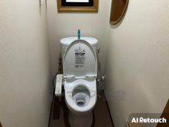災害時でも安心のタンク付きトイレを採用しました。