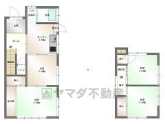 土地面積84.80㎡、建物面積61.25㎡、4K