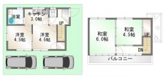 土地面積84.53㎡、建物面積51.06㎡、4K