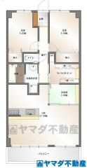 専有面積75.81、バルコニー面積12.6㎡