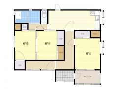 3DK、土地面積265.72㎡、建物面積73.83㎡