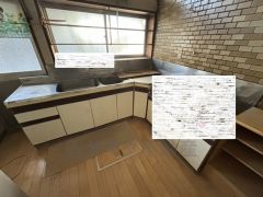 L字キッチン、作業スペースを効率よくつかえｍなす。調理、洗い物、盛り付けの動線が短くなり、作業がしやすくなりますね。