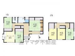 5DK、土地面積285.66㎡、建物面積143.42㎡