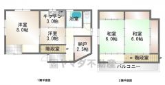 土地面積130㎡、建物面積82㎡、2階建