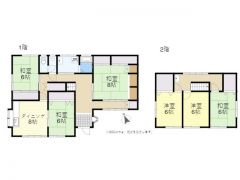 5DK、土地面積285.66㎡、建物面積143.42㎡